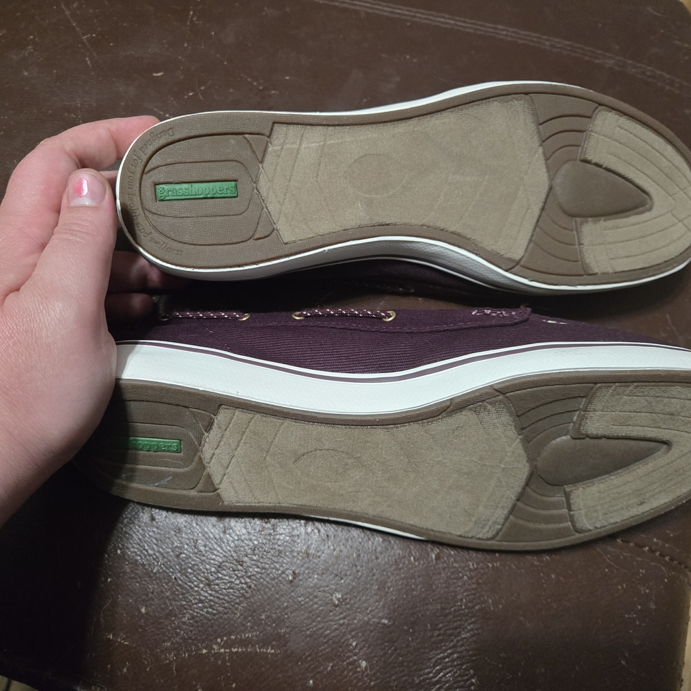 Grasshoppers Women's Plum Canvas Loafers 8.5 Boat Shoe Casual Slip-Ons Comfort - Picture 5 of 7